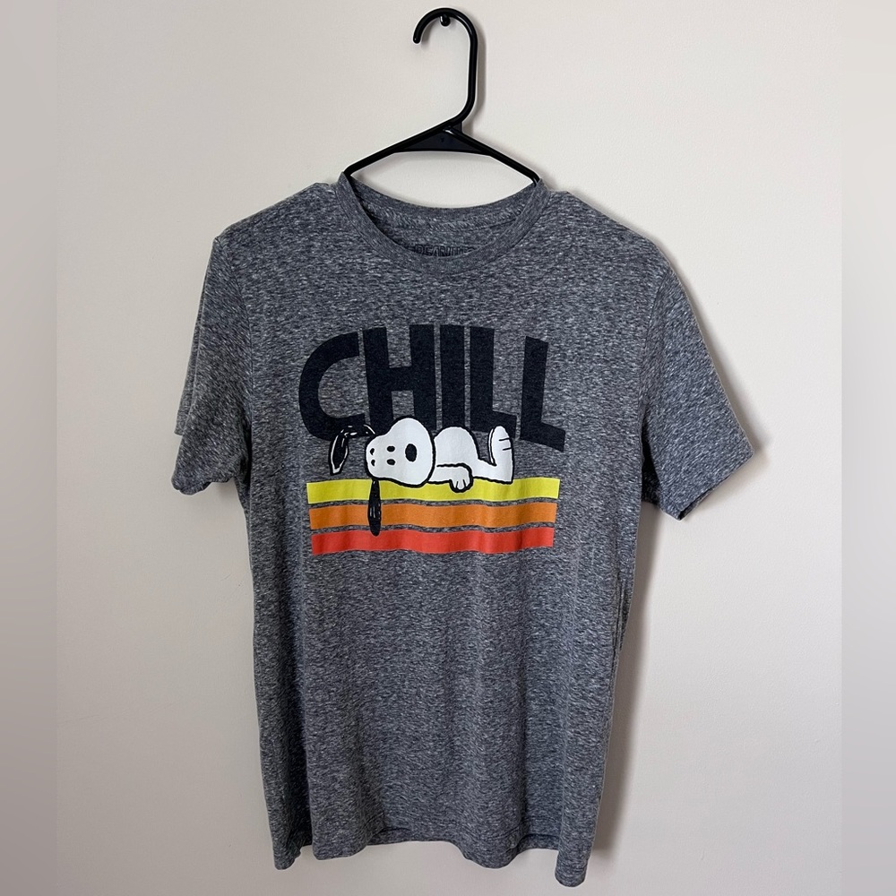 peanuts snoopy medium heather gray graphic tshirt